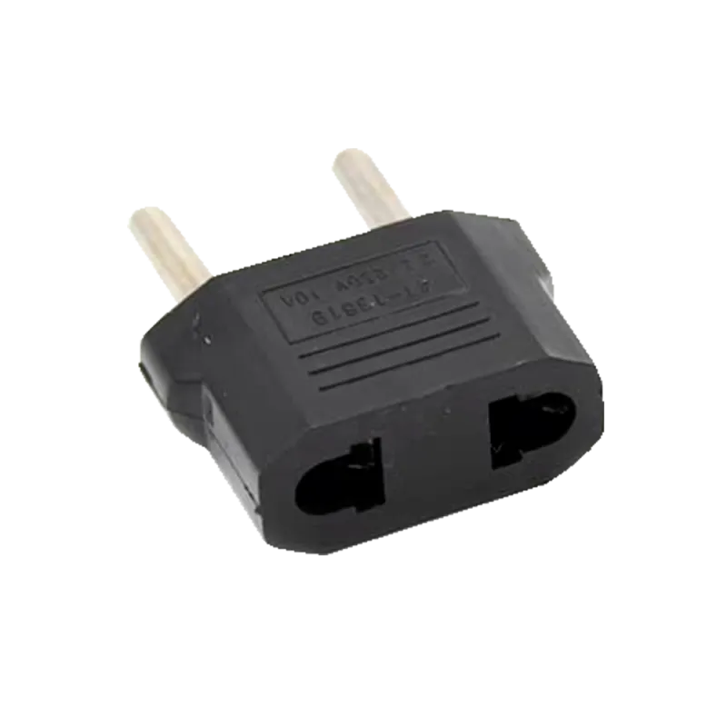 Adaptador - Enchufe Tipo A (USA) a Enchufe Tipo F (EU) - Voltaje 250V AC - Corriente Máxima de Salida 10 A - Color ...