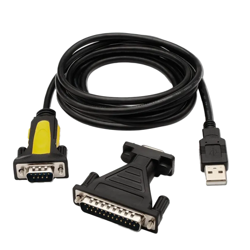 Conversor USB - RS232 - Conexión serial - Longitud 1.8 m - Color negro - Compatibilidad Windows, Linux y MacOS - Incl...
