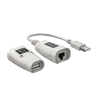 Extensor USB - 1 emisor USB a RJ45 - 1 receptor RJ45 a USB - Longitud máxima 50 m - Plug and Play