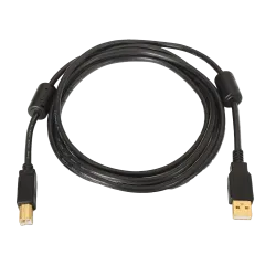 Cable USB 2.0 - Para Impresora - Conectores tipo A/M-B/M - Longitud 3 m - Alta calidad - Color negro