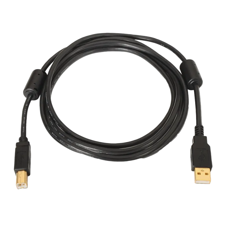 Cable USB 2.0 - Para Impresora - Conectores tipo A/M-B/M - Longitud 3 m - Alta calidad - Color negro
