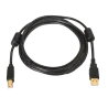 Cable USB 2.0 - Para Impresora - Conectores tipo A/M-B/M - Longitud 3 m - Alta calidad - Color negro