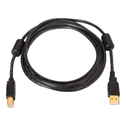 Cable USB 2.0 - Para Impresora - Conectores tipo A/M-B/M - Longitud 5,0 m - Alta calidad (28AWG+22AWG - Color negro