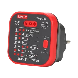 Tester de tomas eléctricas EU - Verificación de errores de cableado - Test de posibles fugas