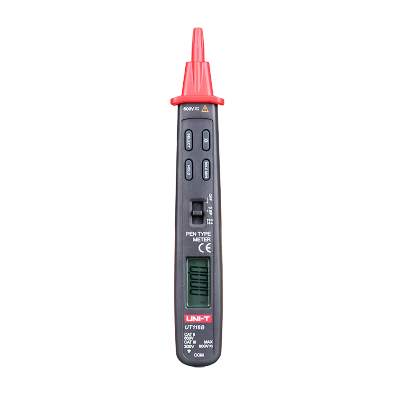 Multímetro digital tipo lápiz - Pantalla LCD - Medición de voltaje en DC y AC hasta 300V - Medición de resistencia y ...
