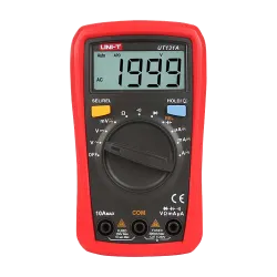 Multímetro digital de mano LCD - Medición de voltaje en DC y AC hasta 250V - Medición de intensidad en DC y AC hasta ...