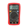Multímetro digital de mano LCD - Medición de voltaje en DC y AC hasta 250V - Medición de intensidad en DC hasta 10A -...