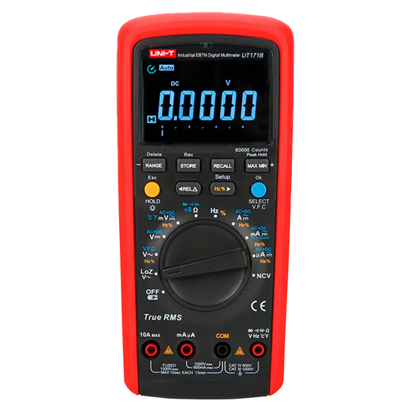 Multímetro digital EBTN LCD - Conexión a PC para volcado de datos - Medición AC/DC: hasta 1000V y 10A - Medida de res...