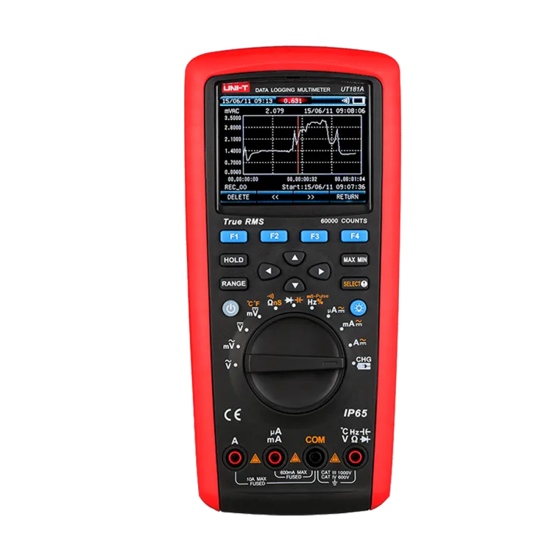 Multímetro de registro de datos True RMS - Conexión a PC para volcado de datos - Medición AC/DC: hasta 1000V y 10A - ...