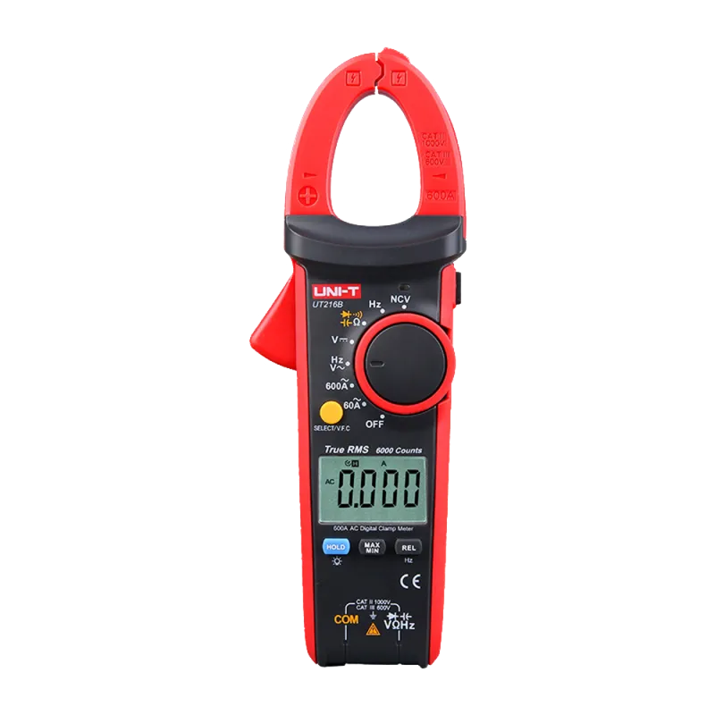 Pinza amperimétrica LCD - Medición en DC hasta 1000V - Medición en AC hasta 750V y 600A - Mide resistencia, capacitan...