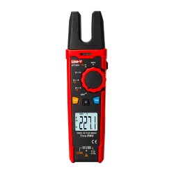 Pinza amperimétrica tipo tenedor - Pantalla LCD de hasta 6000 cuentas - Medición de intensidad en AC hasta 200A - Med...