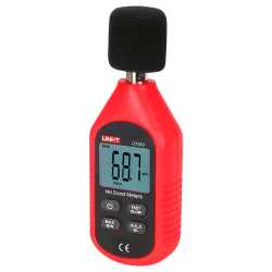Medidor de nivel de sonido - Capta ruido hasta 130 dB con rápida respuesta - Display LCD retroiluminado - Diseño ergo...