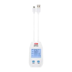 Medidor dual de corriente y tensión UNI-T - Sencilla conexión USB Tipo A y tipo C - Permite conocer la tensión y la c...