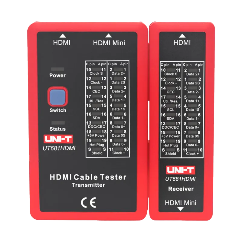 Tester de cables - Comprobación de estado cables HDMI/MINI-HDM - Evaluación de cables en cortocircuito, cruzados - C... Tester de cables - Comprobación de estado cables HDMI/MINI-HDM - Evaluación de cables en cortocircuito, cruzados - C...