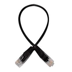 Cable UTP Safire - Ethernet - Conectores RJ45 - Categoría 5E - 0.3 m - Color negro