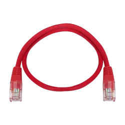 Cable UTP Safire - Ethernet - Conectores RJ45 - Categoría 5E - 0.3 m - Color rojo