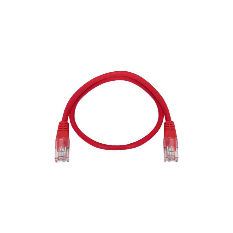 Cable UTP Safire - Ethernet - Conectores RJ45 - Categoría 5E - 0.3 m - Color rojo