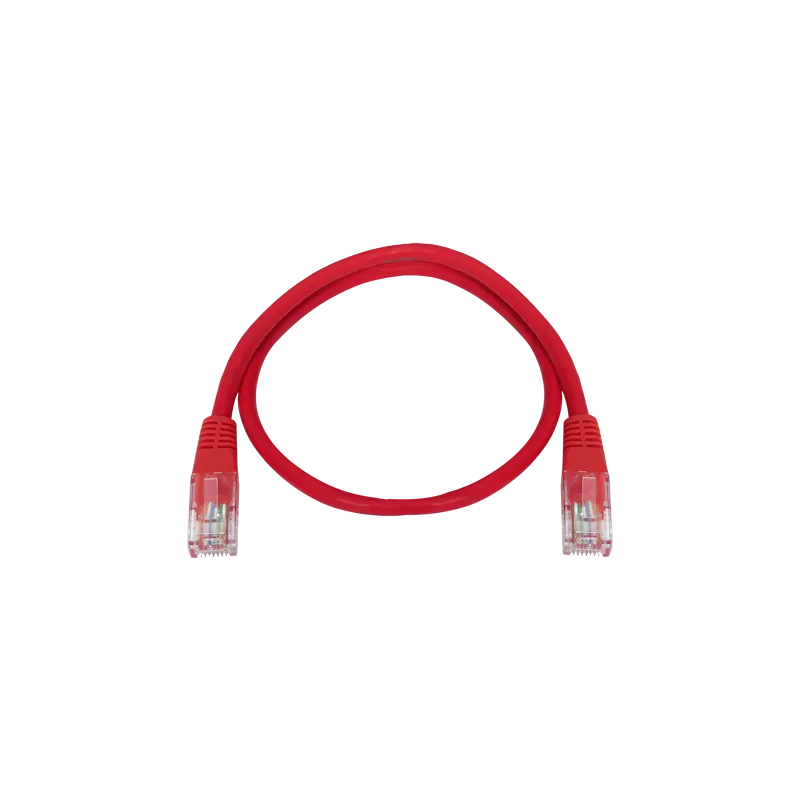 Cable UTP Safire - Ethernet - Conectores RJ45 - Categoría 5E - 0.3 m - Color rojo