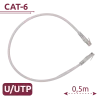 Cable UTP - Ethernet - Conectores RJ45 - Categoría 6 - 0,5 m - Color blanco