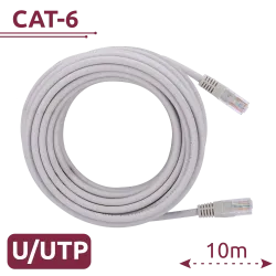 Cable UTP - Ethernet - Conectores RJ45 - Categoría 6 - 10 m - Color blanco