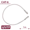 Cable UTP Safire - Ethernet - Conectores RJ45 - Categoría 6 - 1 m - Color blanco