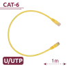 Cable UTP - Ethernet - Conectores RJ45 - Categoría 6 - 1 m - Color amarillo