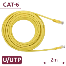 Cable UTP - Ethernet - Conectores RJ45 - Categoría 6 - 2 m - Color amarillo