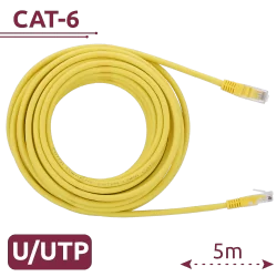 Cable UTP - Ethernet - Conectores RJ45 - Categoría 6 - 5 m - Color amarillo