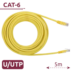 Cable UTP - Ethernet - Conectores RJ45 - Categoría 6 - 5 m - Color amarillo