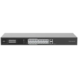 Uniview Switch PoE Enracable - 16 Puertos RJ45 10/100Mbps PoE+ 802.3af/at - 2 Puertos uplink 10/100/1000Mbps (1 combo...