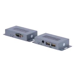 Extensor VGA/USB por UTP - Emisor y receptor - Alcance 100 m - Hasta 1920x1440 - Sobre cable UTP Cat 5/5e/6 - Aliment...