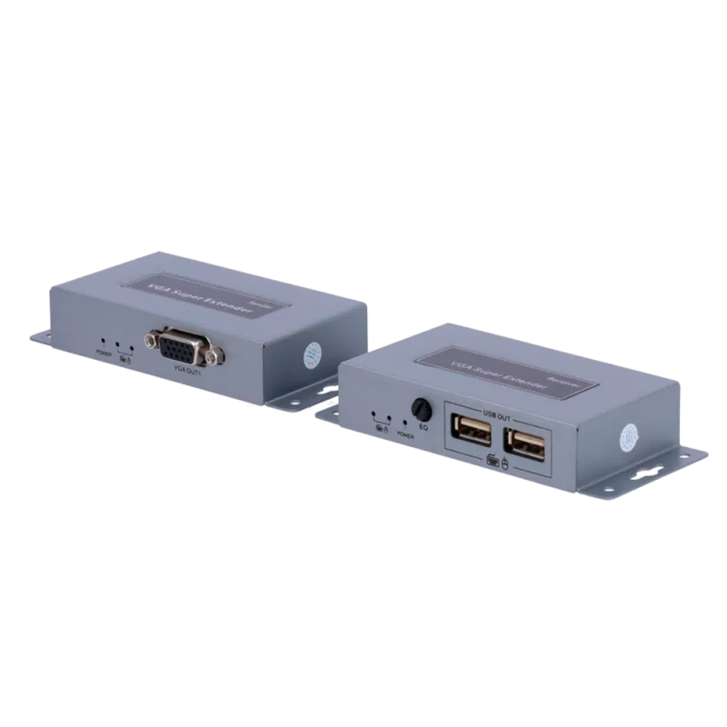 Extensor VGA/USB por UTP - Emisor y receptor - Alcance 100 m - Hasta 1920x1440 - Sobre cable UTP Cat 5/5e/6 - Aliment...