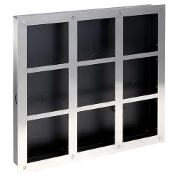 Panel frontal y caja de registro - Específica para videoporteros - Compatible con módulos XS-V2000E-M(X) - Hasta 9 mó...