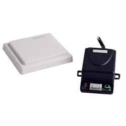 Relé inalámbrico con pulsador - Para cualquier puerta - Funcionamiento NO/NC/COM - Frecuencia 433.92 MHz - Hasta 50 m...