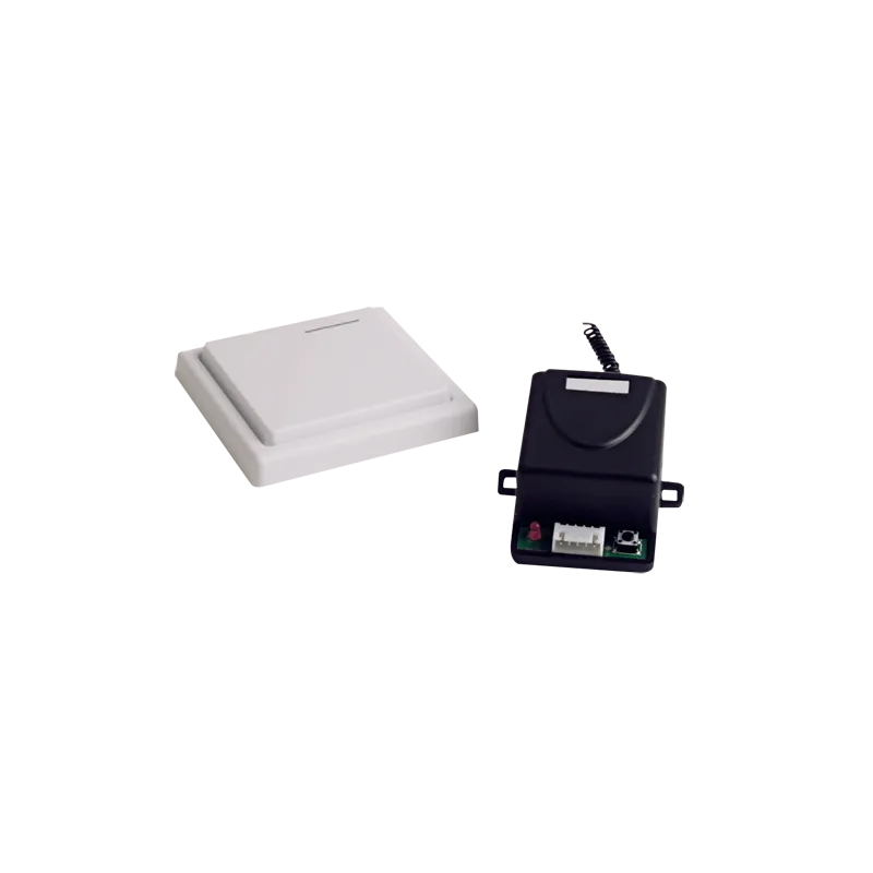 Relé inalámbrico con pulsador - Para cualquier puerta - Funcionamiento NO/NC/COM - Frecuencia 433.92 MHz - Hasta 50 m...
