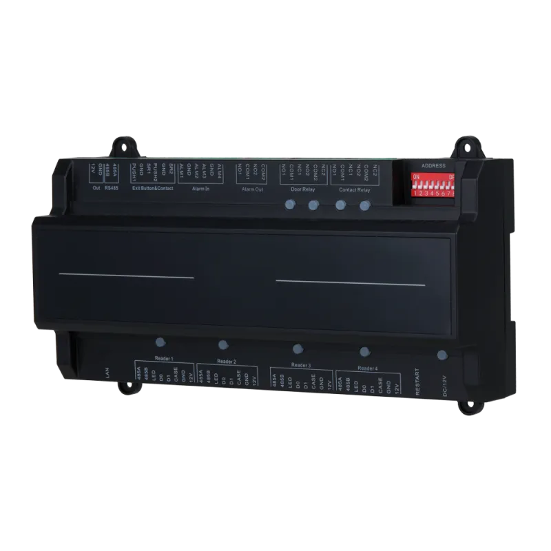 Controladora de accesos biométrica - Acceso por huella, tarjeta o contraseña - Comunicación TCP/IP | PoE - 4 lectores...