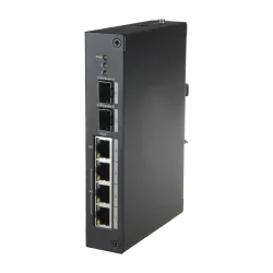 Switch PoE X-Security - 4 puertos PoE + 2 puertos SFP de fibra - Velocidad 10/100 Mbps - 60W puerto 4 / 30W puerto 1-...
