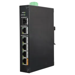Switch PoE X-Security - 4 puertos PoE +1 SFP +1 Uplink Gigabit - Velocidad 10/100/1000 Mbps - 60W puerto 1 / 30W pue...