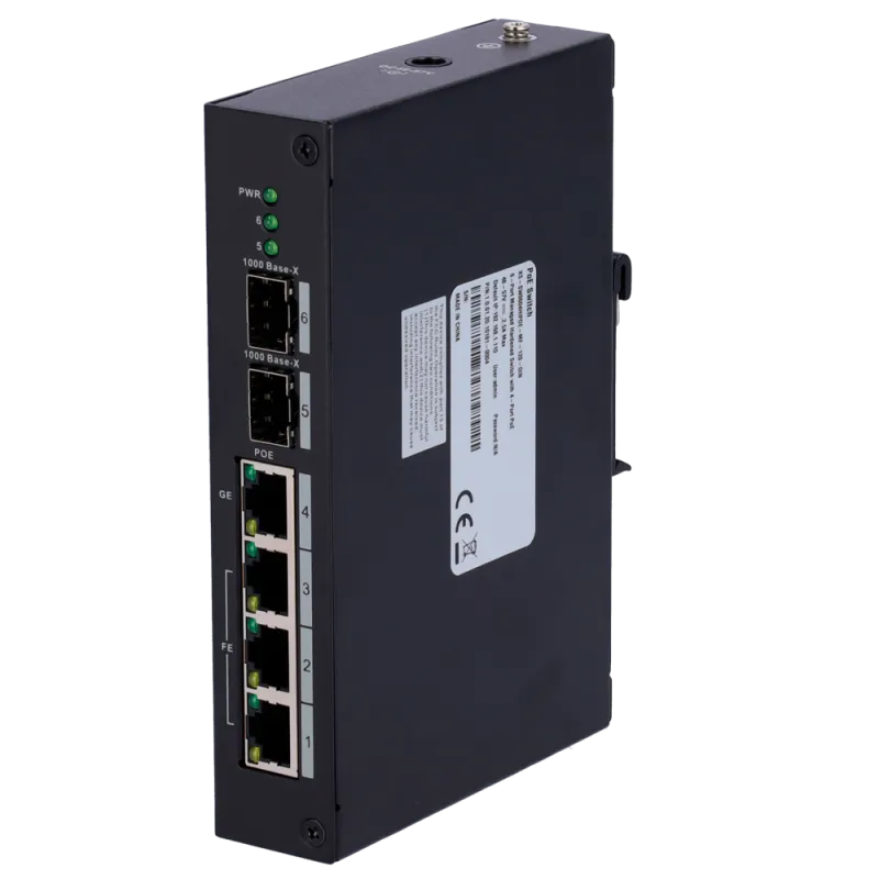 Switch PoE X-Security - 3 puertos FE + 1GE + 2 SFP GE - 60W puerto 4 / 30W puerto 1-3/ Máximo 120W - Hi-PoE / IEEE80...
