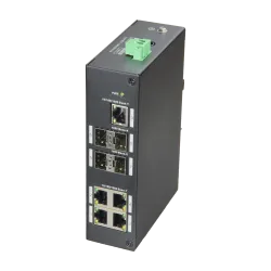 Switch X-Security - 5 Puertos RJ-45 - 4 Puertos SFP Gigabit - Velocidad 10/100/1000 Mbps - Soporta doble alimentación...