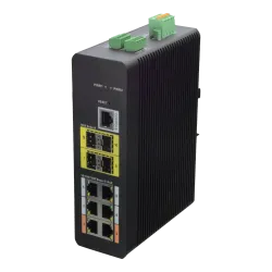 Switch HiPoE X-Security - 6 puertos PoE (RJ45) + 4 puerto Uplink (SFP) - Velocidad 10/100/1000 Mbps - 2 Puertos Hi-Po...