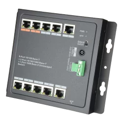 Switch HiPoE X-Security - 8 puertos PoE + 2 Uplink (RJ45) + 1 Uplink (SFP) - 8x 10/100Mbps + 2x 10/100/1000Mbps + 1 S...