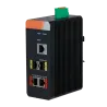 Switch PoE X-Security Carril DIN - 2 puertos PoE RJ45 + 2 SFP - Velocidad 10/100/1000 Mbps - 90W puertos 1-2 / Potenc...