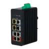 Switch PoE X-Security Carril DIN - 4 puertos PoE RJ45 + 1 puerto RJ45 + 2 SFP - Velocidad 10/100/1000 Mbps - 90W puer...