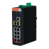 Switch PoE X-Security Carril DIN - 8 puertos PoE RJ45 + 2 puertos SFP - Velocidad 10/100/1000 Mbps - 90W puertos 1-2...