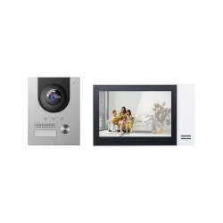 Kit de videoportero - Tecnología IP y PoE - Incluye placa y monitor - Switch PoE y soporte incluidos - APP Móvil con ...