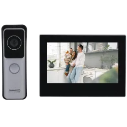Kit de videoportero - Tecnología IP y PoE - TCP/IP, WiFi y SIP - Incluye Placa y Monitor - Montaje en superficie - So...