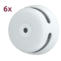 Pack de 6 mini detector de humo autónomo X-Sense - Duración de la batería 10 años (no reemplazable) - Indicador lumin...