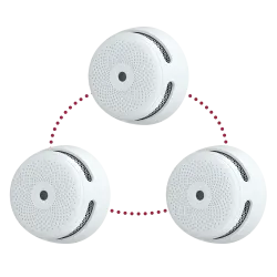 Pack de 3 mini detector de humo autónomo X-Sense - Permite conectar 24 detectores por RF 868MHz - Duración de la bate...