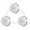 Pack de 3 mini detector de humo autónomo X-Sense - Permite conectar 24 detectores por RF 868MHz - Duración de la bate...